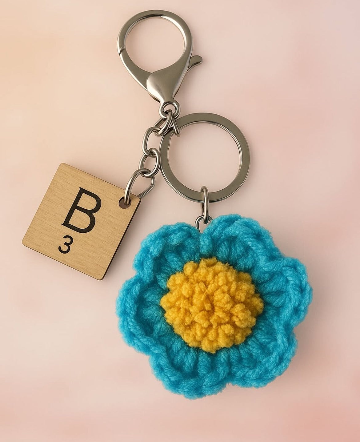Petal Pop Keychain (in Turqoise Daisy)