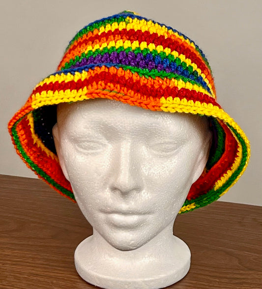 Rainbow Skittles Munchkin Top Knotch Bucket Hat